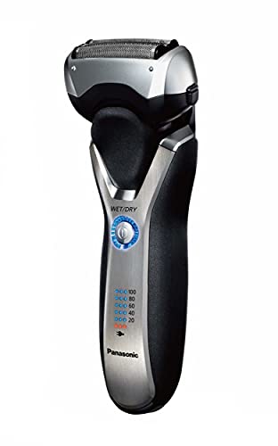 Panasonic Series 500 ES-RT67 Afeitadora Eléctrica para Hombre (WET&DRY, Recargable, 3 Hojas de Acero Inoxidable, 5 Indicador LED, 100% Lavable) Plateado