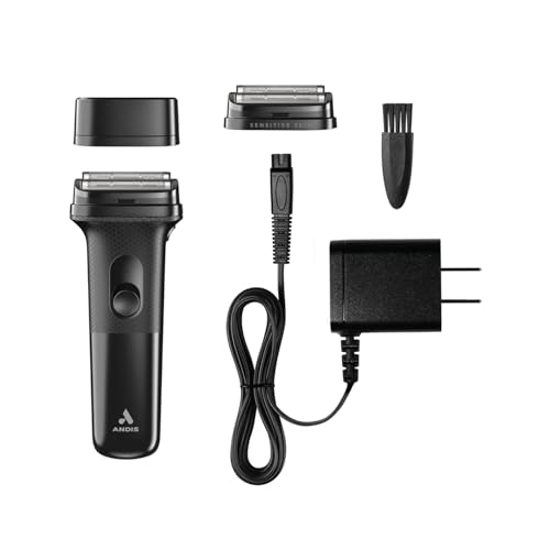 Andis 562711 inFORM Kit de afeitadora de lámina de titanio, batería de iones de litio de larga duración, afeitado suave con/sin cable, recargable, negro