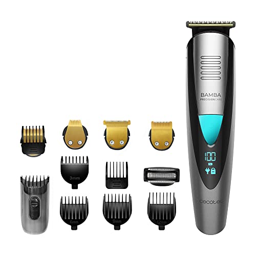 Cecotec Afeitadora Multifunción 5 en 1 Bamba PrecisionCare Pro. Batería de litio, Autonomía 60 mins, Waterproof, Cuchillas de Revestimiento de Titanio, IPX7, Modo con Cable