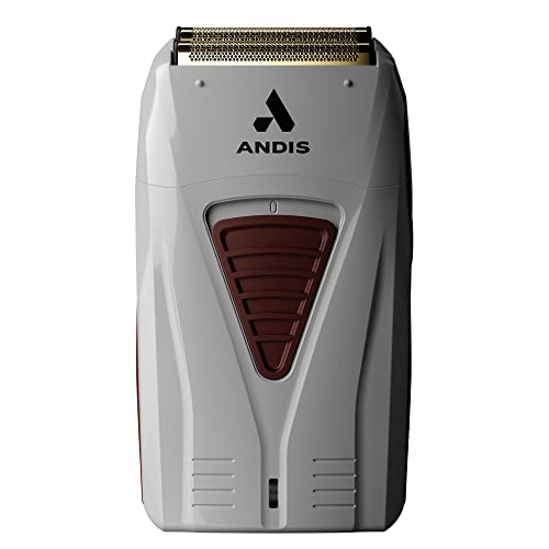 Andis - Afeitadora con cable o inalámbrica de iones de litio TS-1 Pro-Foil con cuchillas de titanio supersuaves - Para un afeitado apurado y suave - Máquina de afeitar impermeable de doble voltaje con cargador, gris (paquete de 1)