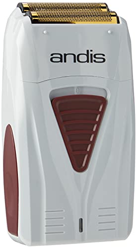 Andis - Afeitadora con cable o inalámbrica de iones de litio TS-1 Pro-Foil con cuchillas de titanio supersuaves - Para un afeitado apurado y suave - Máquina de afeitar impermeable de doble voltaje con cargador, gris (paquete de 1)